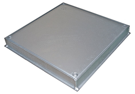 Airtight frame and lid made of reinforced galvanized steel TONA. Smooth